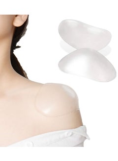 Y&D Shoulder Pads, 1 Pair of Silicone Soft Non-slip Self-adhesive Invisible Brace Pads Right Angle Beauty Width Enhancer for Women Men's Suit Jacket Support (Transparent)  - Image 1