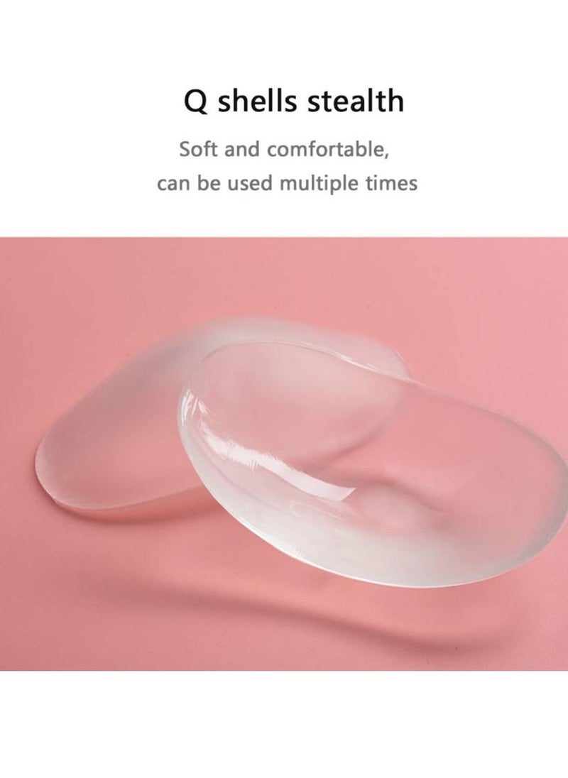 Y&D Shoulder Pads, 1 Pair of Silicone Soft Non-slip Self-adhesive Invisible Brace Pads Right Angle Beauty Width Enhancer for Women Men's Suit Jacket Support (Transparent)  - Image 4