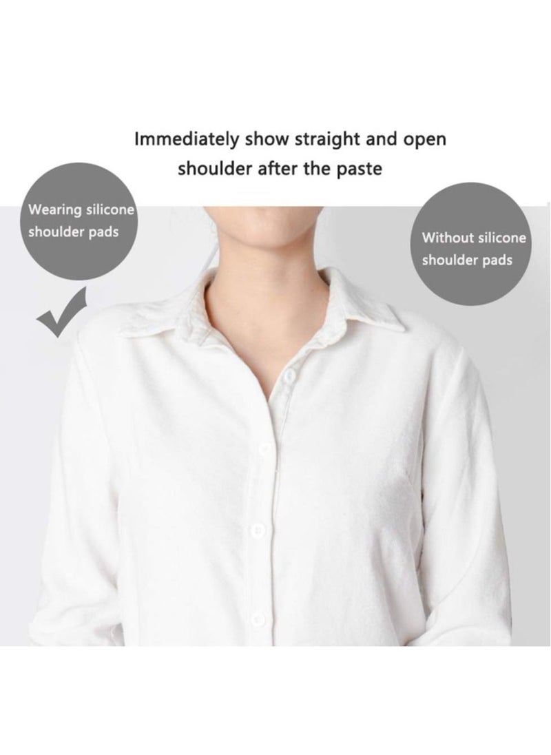 Y&D Shoulder Pads, 1 Pair of Silicone Soft Non-slip Self-adhesive Invisible Brace Pads Right Angle Beauty Width Enhancer for Women Men's Suit Jacket Support (Transparent)  - Image 5