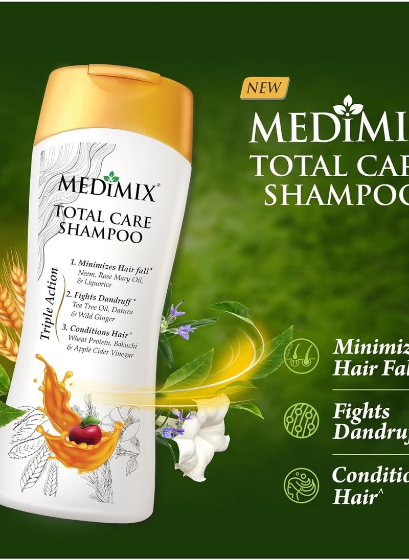 Medimix Medimix Total Care Shampoo for Men & Women | Minimize Hairfall, Fight Dandruff with Hair Conditioning | Infused with 9 Herbal Ingredients (200 g (Pack...  - Image 3