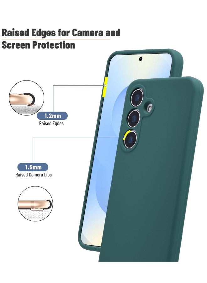 DUSALA Samsung Galaxy S25 Case Cover Silicone Soft Gel Rubber Case with 2-Pack Screen Protector 9H Hardness HD Clear Glass for Samsung Galaxy S25 6.2-inch - Image 3