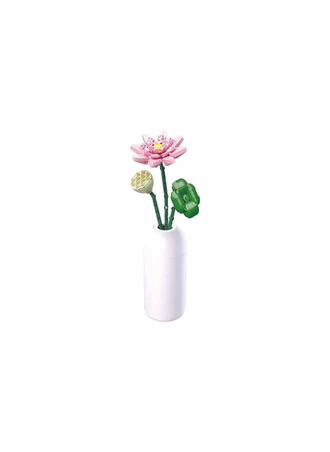 Sluban Flower Vase Building Kit - A Unique Flower Container With 254  Piece And Flowers Lotus  - Image 4