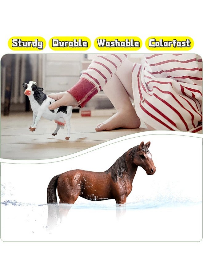 KECIABO Animal Figurines, Big Animal Toys, 8 Pcs Farm Animals Figurines Toys, Realistic Plastic Animals Playset, Educational Learning Toy Set for Kids Toddlers - Image 4