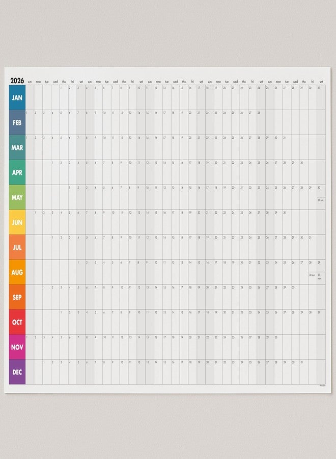 CLEVER SIGNS Dry Erase Wall Calendar 2026, 27×39 in - Double-Sided Yearly Planner (Dated & Undated), Reusable Write & Wipe, Large Wall Planner for Home, Office, Classroom - Rolled Poster. - Image 1