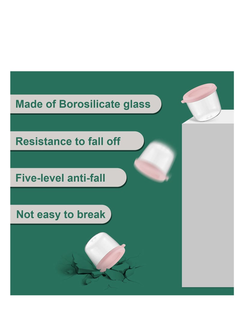 SOLARAE 4 Packs Small Glass Baby Food Storage Containers with Lids and Stackable Tray, Leakproof Small Airtight Glass Jars, 3 Ounce - Image 3