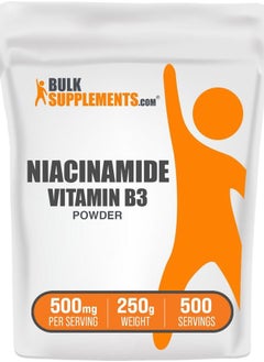 BULKSUPPLEMENTS.COM .com Niacinamide Powder - Vitamin B3 Powder, Niacinamide Supplement, Niacinamide 500mg - B3 Vitamins for Skin, Gluten Free, 500mg per Serving, 250g (8.8 oz) (Pack of 1)  - Image 1