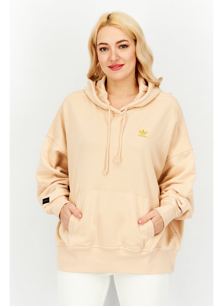 Women Sportswear Fit Hooded Long Sleeve Training Sweatshirt, Beige - pzsku/Z28E22F50FA257E8BBBFCZ/45/_/1737642422/7ee290db-2963-4ad5-b969-cb624949625f