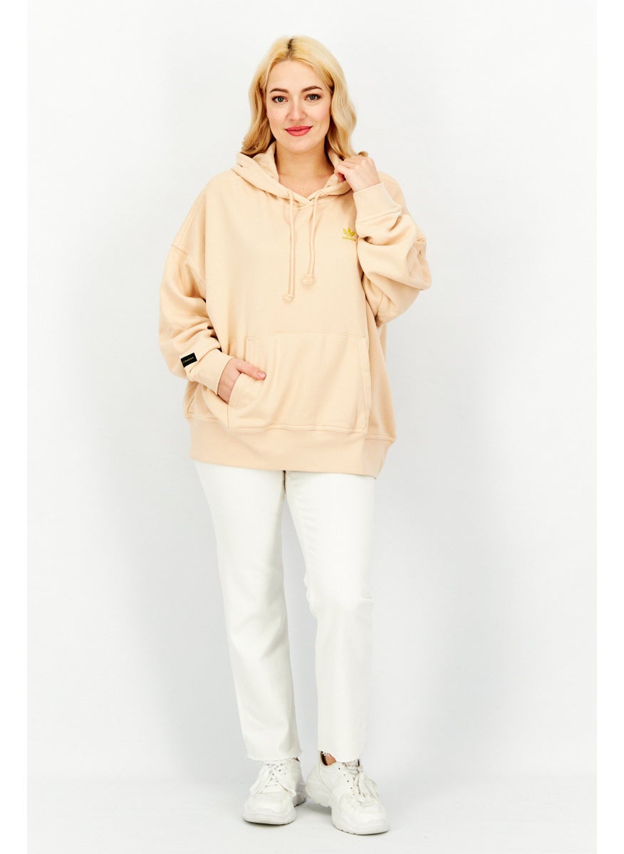 Women Sportswear Fit Hooded Long Sleeve Training Sweatshirt, Beige - pzsku/Z28E22F50FA257E8BBBFCZ/45/_/1737642425/fcb065ff-1982-410d-9724-8c697d09ea53