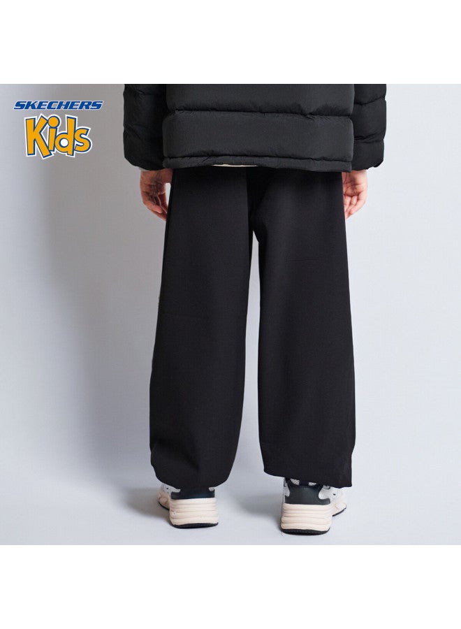 Skechers Boys' Winter Fleece-lined Casual Sports Woven Pants Carbon Black Size 140 - Image 4