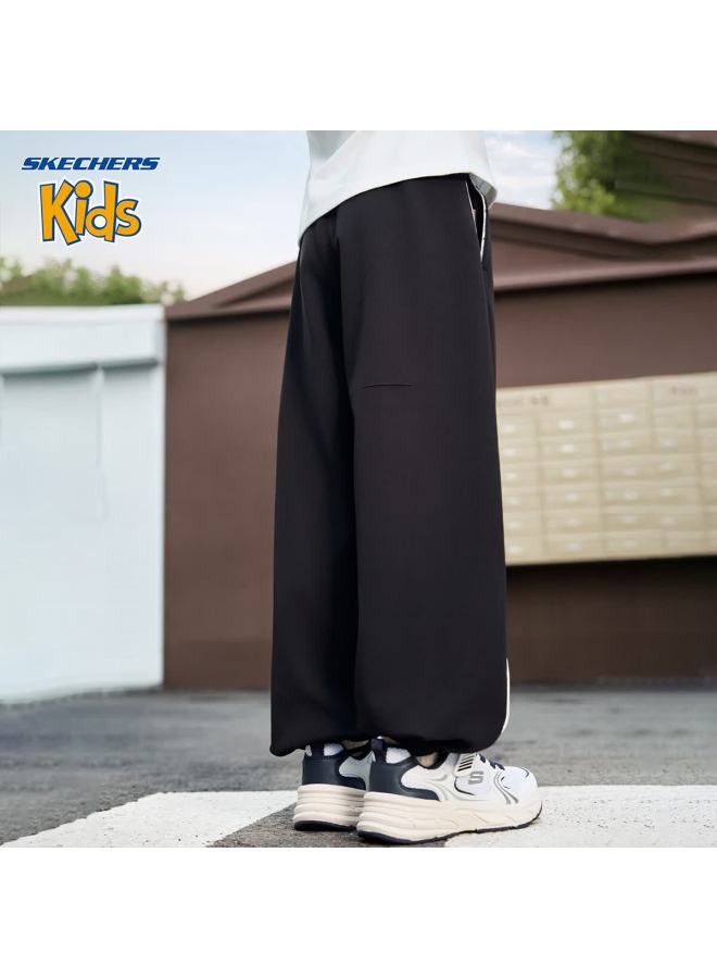 Skechers Boys' Winter Fleece-lined Casual Sports Woven Pants Carbon Black Size 140 - Image 3