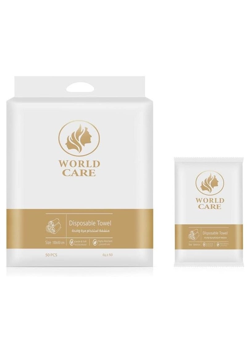 مناشف للاستخدام مرة واحدة  – 100×50 سم – 50 قطعة – ناعمة ولطيفة فائقة الامتصاص