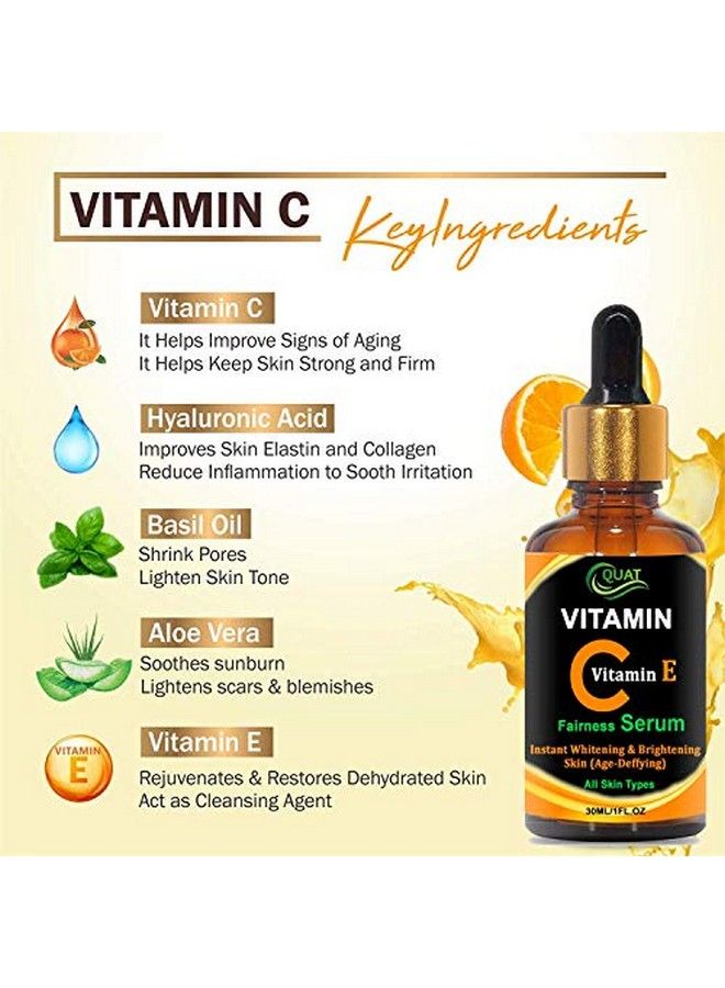 Quat Vitamin C With Vitamin E Face Serum For Face Whitening & Brightening 30Ml - Image 4