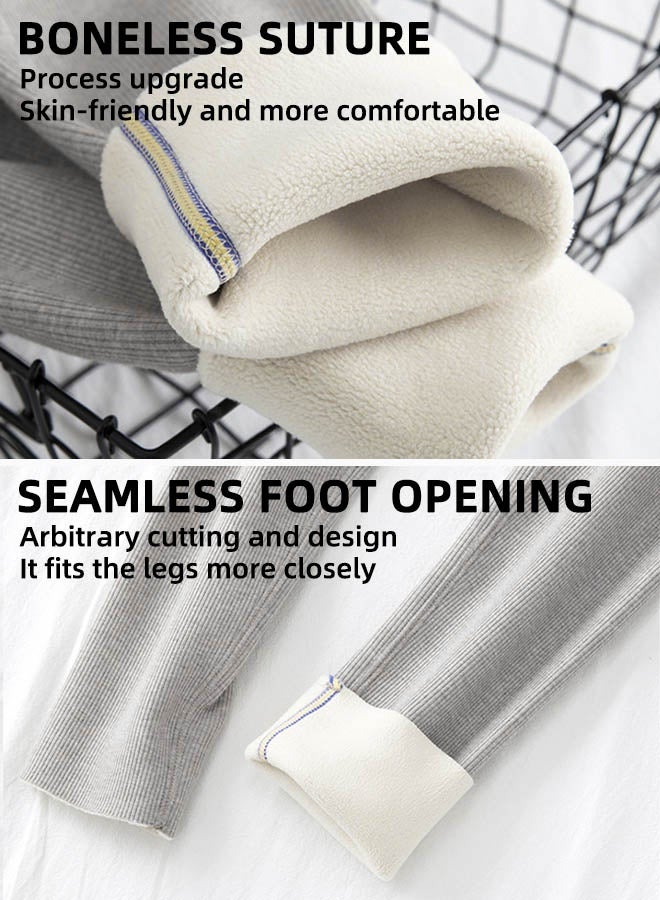 Women'S Winter Warm Thick Pants Wool Lined Warm Stretch Leggings Winter High Waist Thickened Warm Cashmere Wool Pants Fluffy Slim Fit Leggings Fashion Women'S Yoga Leggings(60-70kg) - Image 4