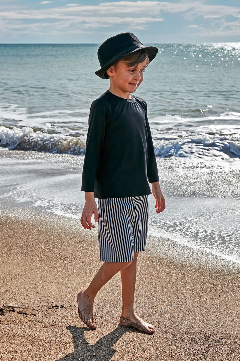 Marina Boy Black Swimming T-Shirt T2450  - Image 3