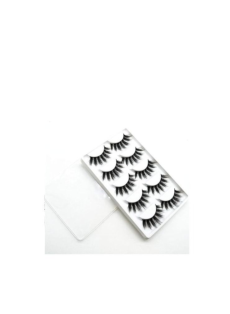 ORiTi False Eyelashes 3D Faux Mink Eyelashes Handmade Luxurious Volume Fluffy Natural False Eyelashes Fluffy Long Soft Reusable Eyes Lashes Dramatic Eyelashes 5 Pairs - Image 5