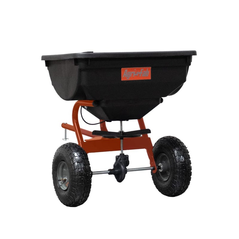 Agri-Fab 45-0530-131, 85 lb. Tow Broadcast Spreader,Black/Orange - Image 1