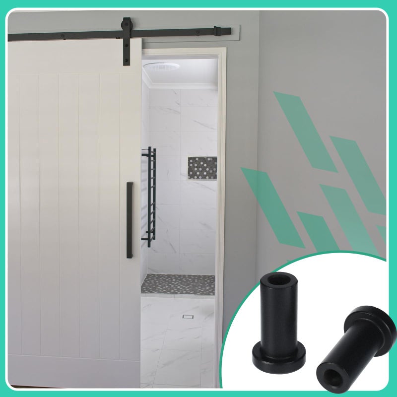 Zonon Sliding Barn Door Wall Spacer Replacement Barn Door Spacers Hardware Spacers With Screws Lag Bolts Wall Anchor For Connecting Track Connection Device Kit, Metal(2'', 10 Sets) - Image 4