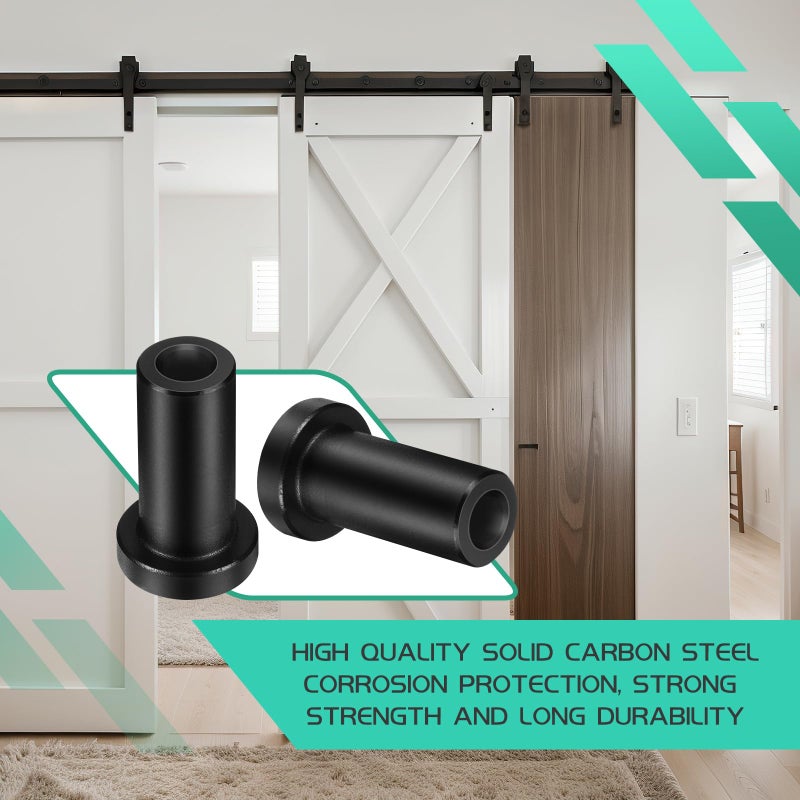 Zonon Sliding Barn Door Wall Spacer Replacement Barn Door Spacers Hardware Spacers With Screws Lag Bolts Wall Anchor For Connecting Track Connection Device Kit, Metal(2'', 10 Sets) - Image 3