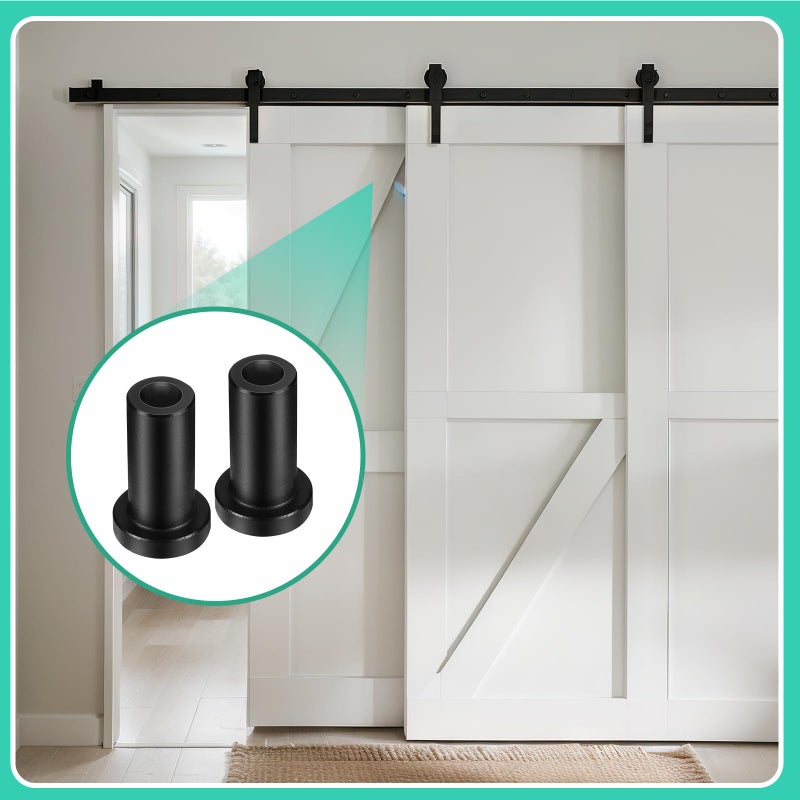 Zonon Sliding Barn Door Wall Spacer Replacement Barn Door Spacers Hardware Spacers With Screws Lag Bolts Wall Anchor For Connecting Track Connection Device Kit, Metal(2'', 10 Sets) - Image 5