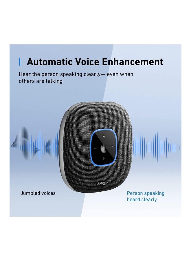 Anker PowerConf S3 Speakerphone Plus 6 Mics, Enhanced Voice Pickup, 24H Call Time, App Control, Bluetooth 5, USB C, Conference Speaker Compatible With Leading Platforms, Home Office - Image 4