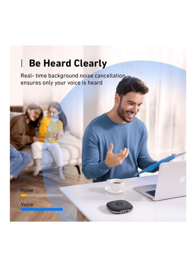 Anker PowerConf S3 Speakerphone Plus 6 Mics, Enhanced Voice Pickup, 24H Call Time, App Control, Bluetooth 5, USB C, Conference Speaker Compatible With Leading Platforms, Home Office - Image 3