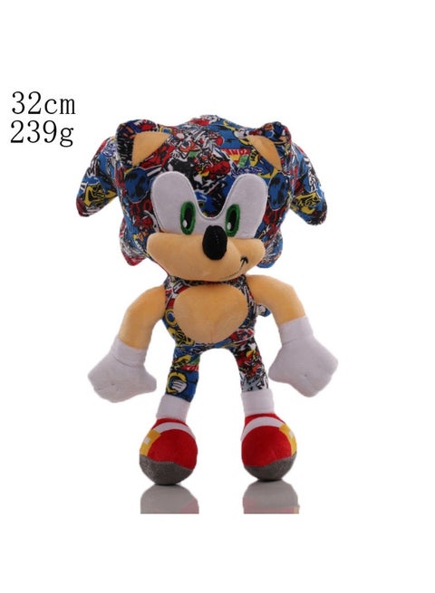 xozgdovg New Big Head Sonic Plush Toy Tails Knuckles Hedgehog