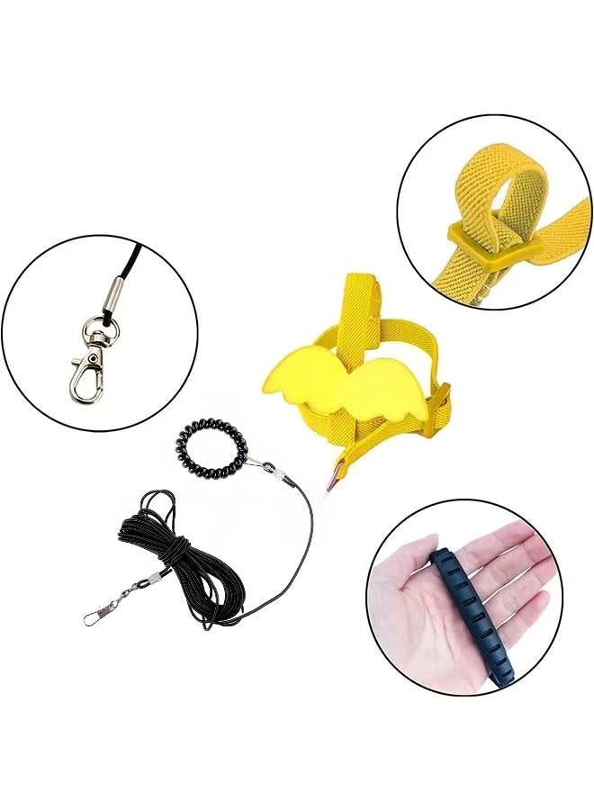 Bird Flying Rope – Adjustable Parrot Harness and Leash Set, Anti-Bite Nylon Training Rope with Cute Wing Design for Cockatiel, Mynah, Sun Conure, Monk Parakeet, Finches, Budgies, Lovebirds, Pacific Parrotlets and Similar Birds (2m) - Image 3
