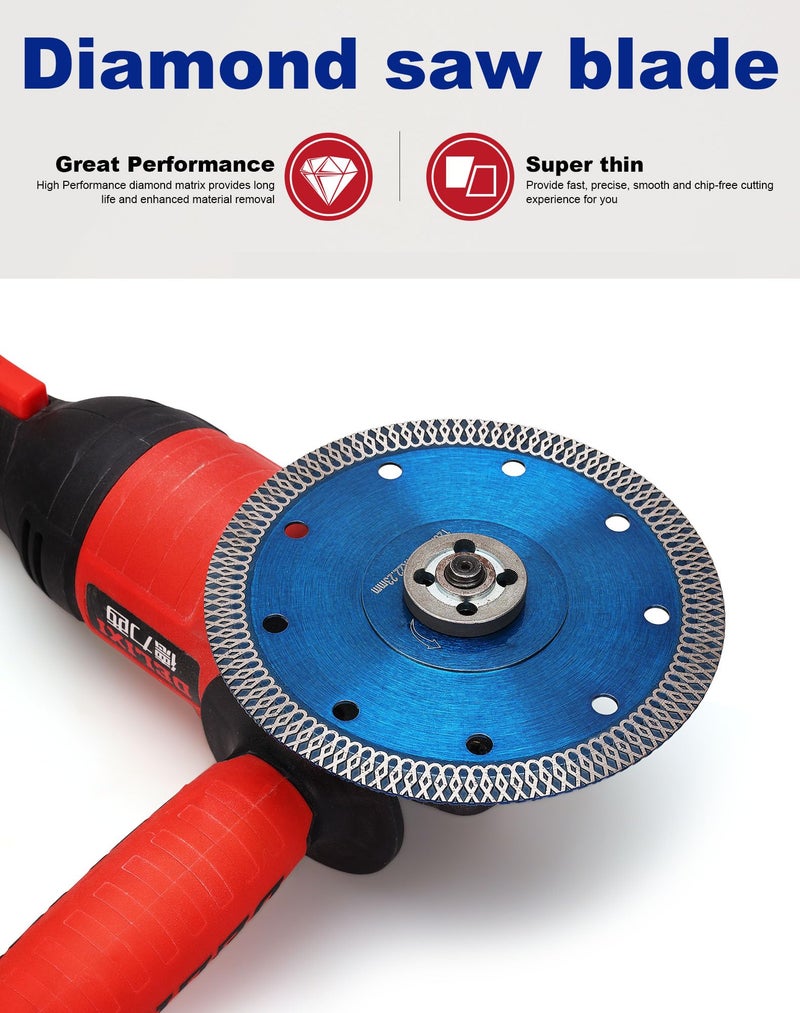 OSTEK 5" Super Thin Diamond Tile Blade Porcelain Cutting Blade for Cutting Granite Marble Ceramics Porcelain Tiles - Image 5