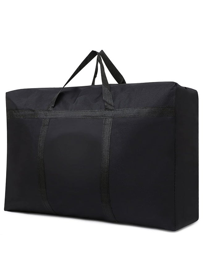 (31Gal/120L, Black) Multipurpose Extra Large Heavy Duty Storage Bags Duffle Bags for Space Saving Moving Storage - Image 1
