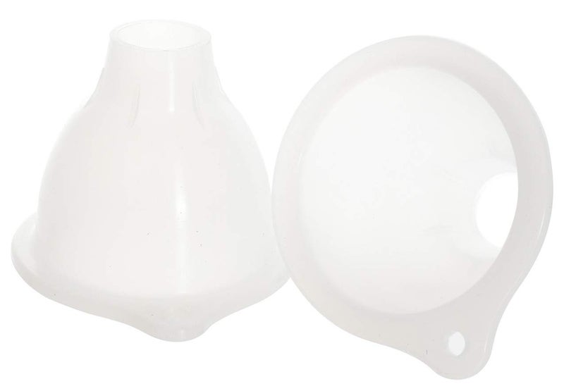 Impresa Silicone Wide Mouth Funnel - Squeeze Bottle Funnel for Thick Liquids - Flexible BPA-Free Silicone Design - Dishwasher Safe Multipurpose Tool - Clear White, 3.25" Opening, 1.25" Stem - Image 1