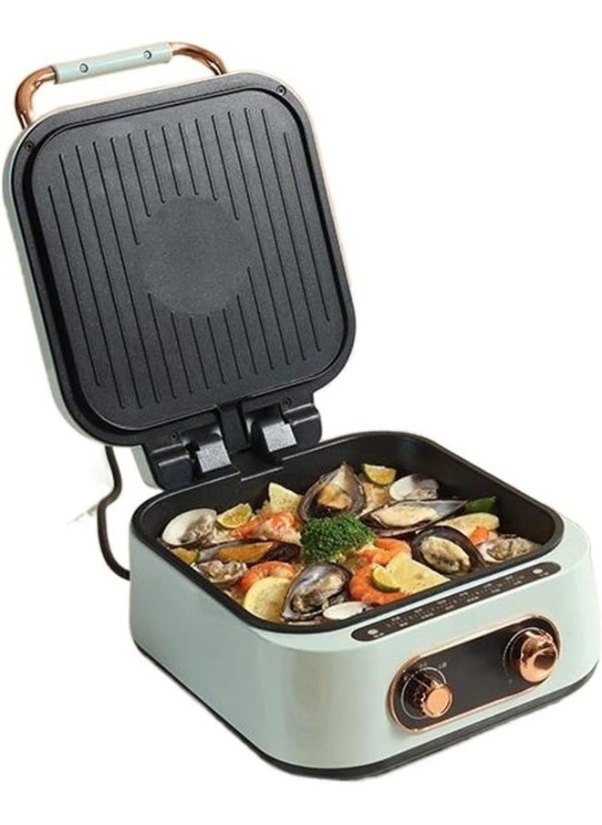 Generic SAFENHAND Electric Multi-Function Grill Pan, Non-Stick Hot Pot Cooker, Compact Kitchen Appliance with Ceramic Coating  - Image 1