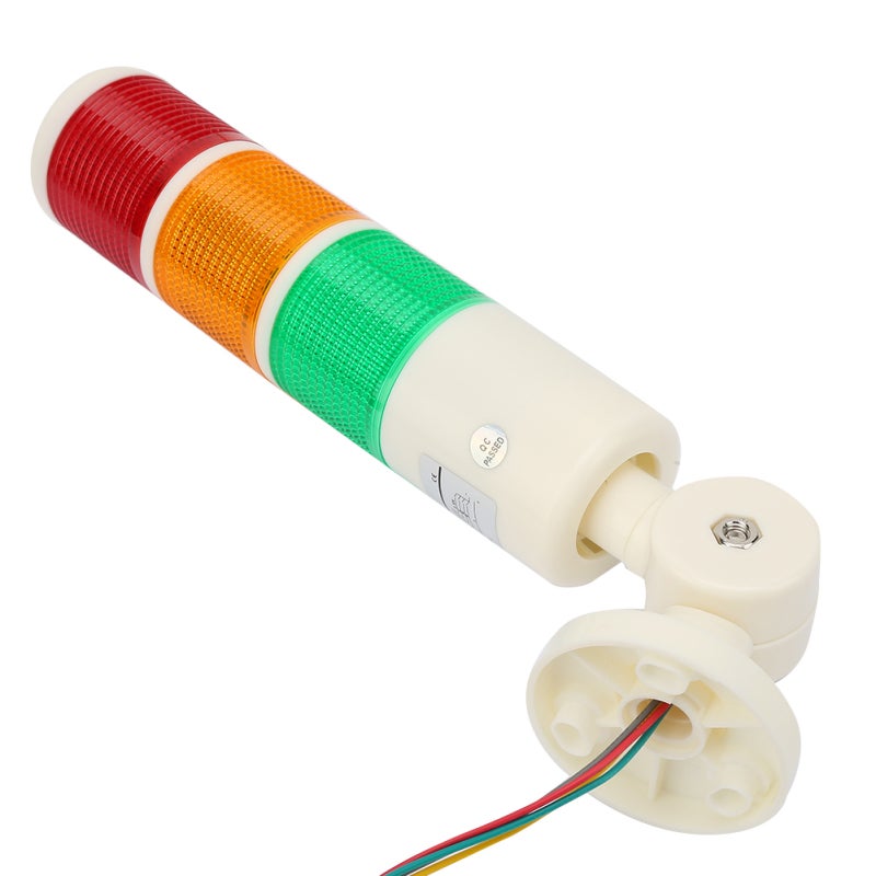 CNC Machine Warning Light Red Orange Green 3-Color 280mm Height - 24VDC Stable Performance Foldable Bracket Warning Light for Machine Tools - Image 5