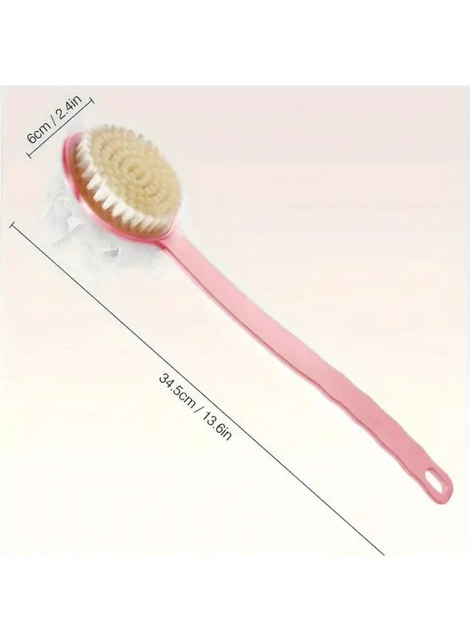 Blue Japanese Bath Brush Long Handle Soft Back Body Exfoliation Two In One Mud Brush Durable - Image 5