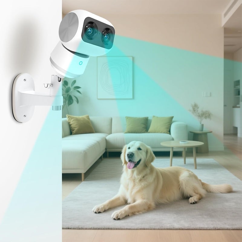 wochel Security Camera Mount for eufy Indoor Cam S350 Adjustable Baby Monitor Wall Mount for eufy E20E21 Other Cameras with 14 Threaded Hole No Drilling Mounting Bracket for PetDogBaby Camera - Image 3