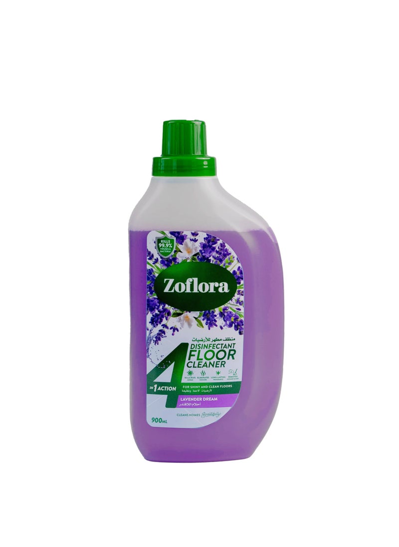 Zoflora 4 In 1 Disinfectant Floor Cleaner Lavender Dream 900ml  - Image 1