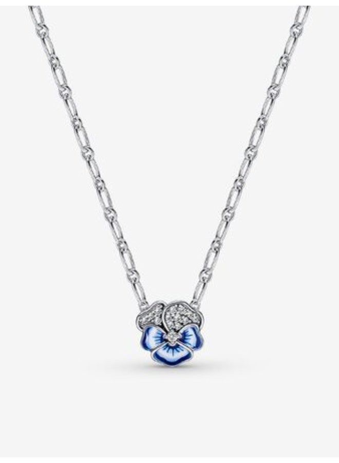 Pan Home Blue Pansy Jewelry Gift Set (including necklace and a pair of earrings) - Image 2