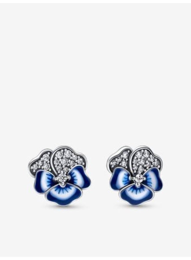 Pan Home Blue Pansy Jewelry Gift Set (including necklace and a pair of earrings) - Image 4