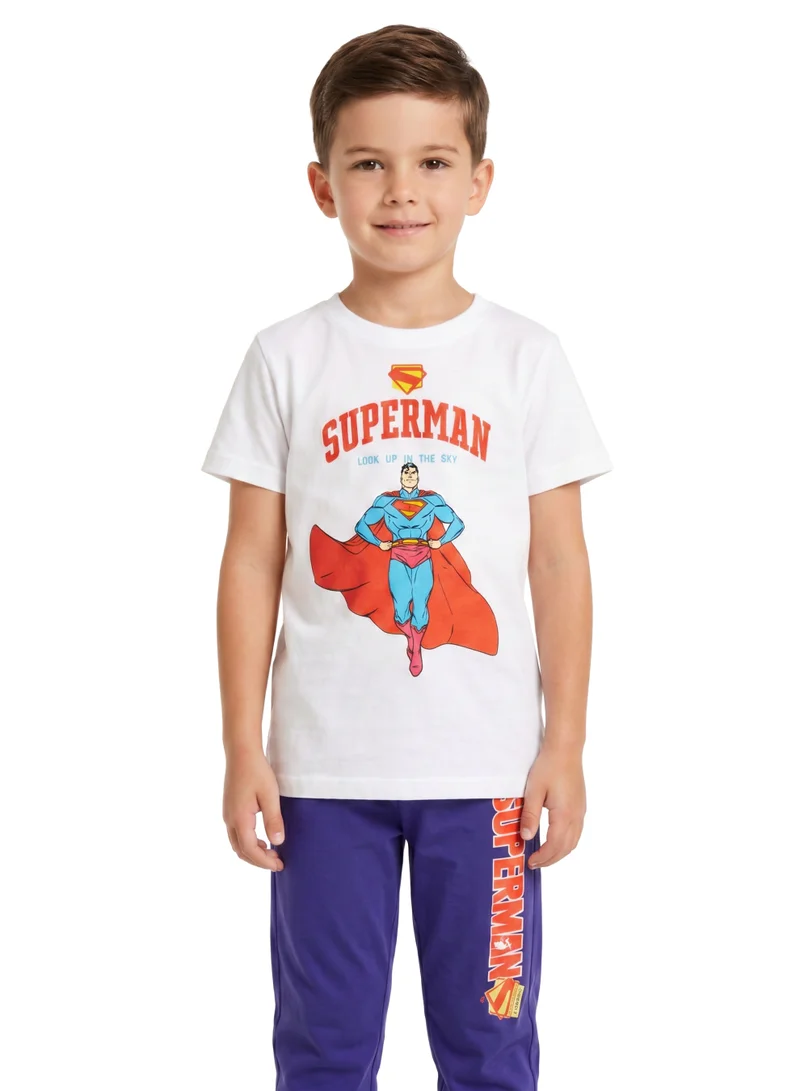 Warner Bros. DC Comics Superman Toddler Boys PJ Set – Graphic T-Shirt & Jogger Pants Sleepwear Set