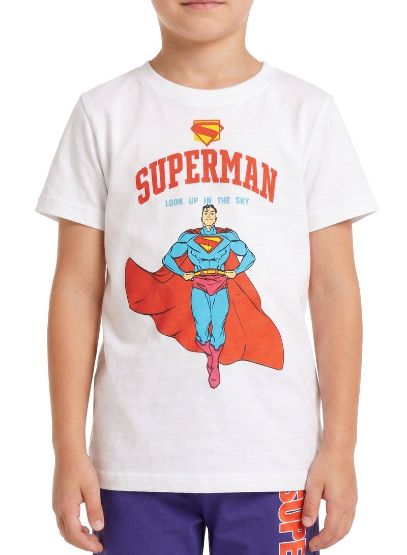 Warner Bros. DC Comics Superman Toddler Boys PJ Set – Graphic T-Shirt & Jogger Pants Sleepwear Set - Image 3
