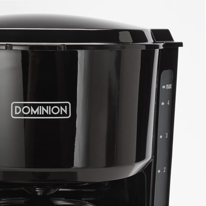 Dominion Dominir Compact Coffee Pot Brewer Machine, Quiet Operation with On/Off LED Indicator Light, Convenient Cord Storage and e, Black - Image 3