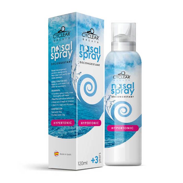 CYCLEAR Hypertonic Nasal Spray 120ml |For 3+ Years Kids | Daily Hygeine To Help Clear & Purify The Nasal Passage | Relieves Nasal Dryness, 4.05 fl oz - Image 1