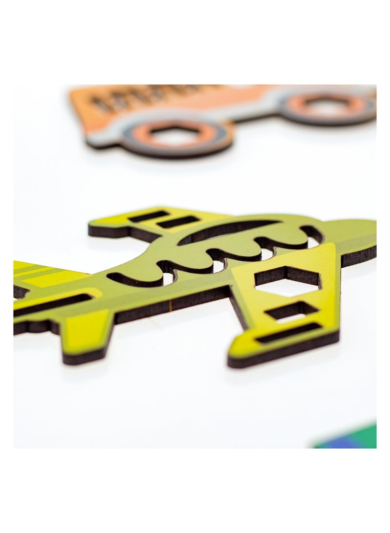 FOFA Wooden Educational board Stencil - Cars - Image 2