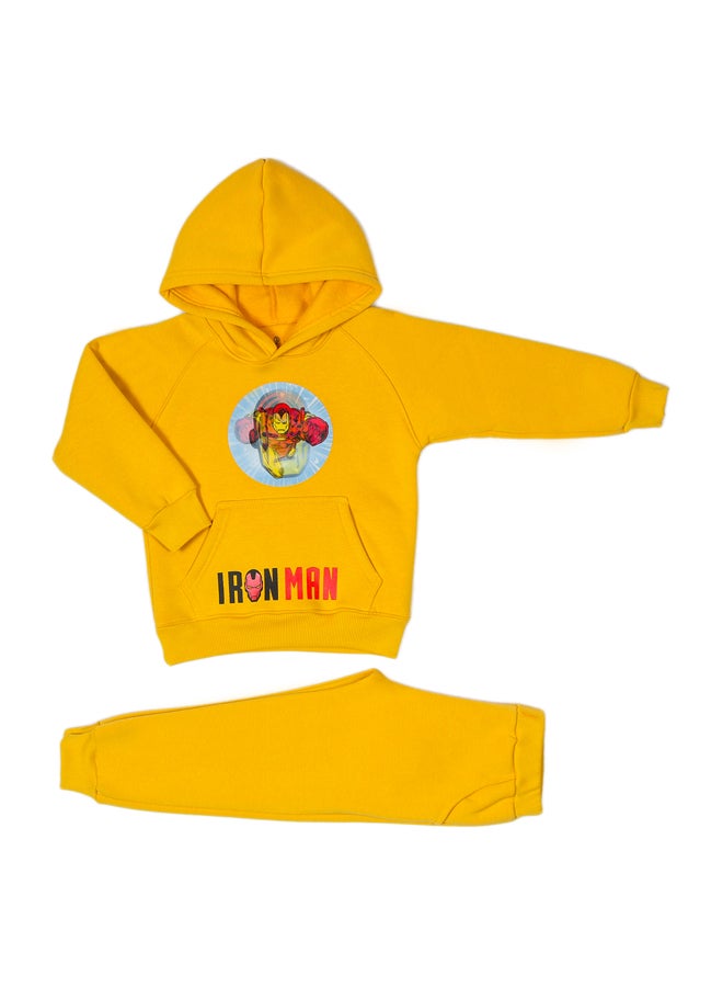 JOCKEY Kids Boy Inner Fleece Iron Man Print Winter Pajama Set