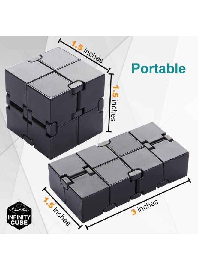 SMALL FISH Infinity Cube Sensory Fidget Toy, EDC Fidgeting Game for Kids and Adults, Cool Mini Gadget Best for Stress and Anxiety Relief and Kill Time, Unique Idea That is Light on The Fingers and Hands - Image 2