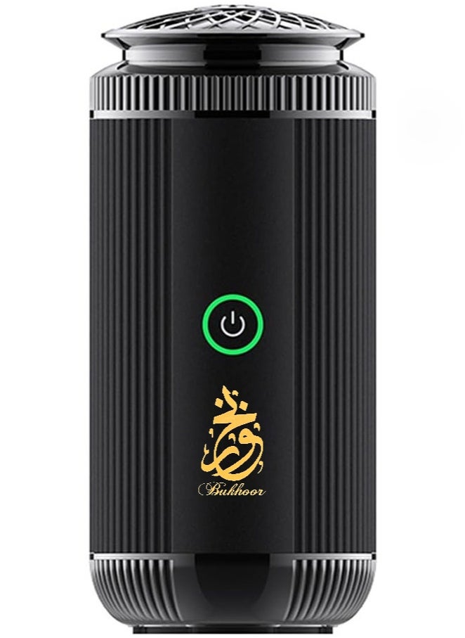 مبخرة كهربائية V5 قابلة لإعادة الشحن للسيارة والمنزل بمنفذ USB Type-C أسود