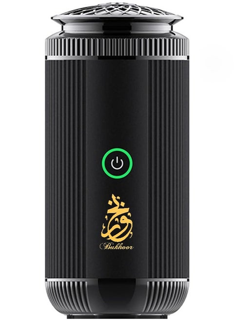 مبخرة كهربائية V5 قابلة لإعادة الشحن للسيارة والمنزل بمنفذ USB Type-C أسود
