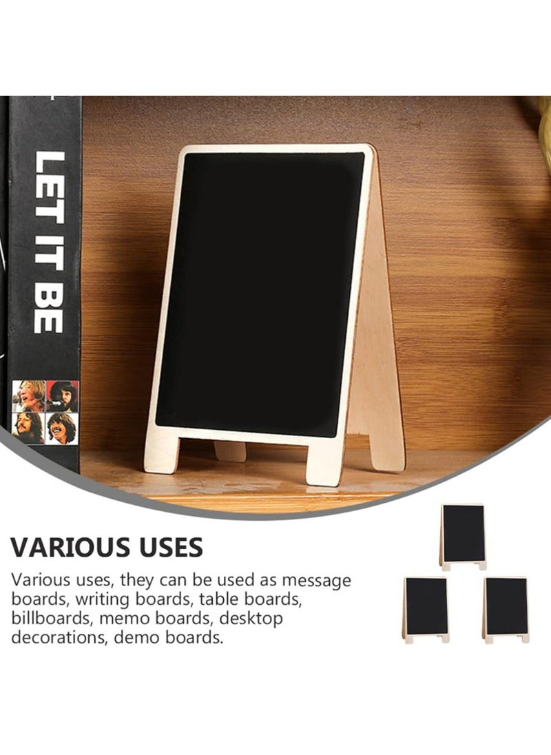 Generic - Mini Chalkboard Signs with Stand, 3 Pack Message Board Chalkboard Signs with Support for Table Decorations, Restaurant Food Display, Wedding, Banquet, Coffee Shop (7 X 6 Inches) - Image 1