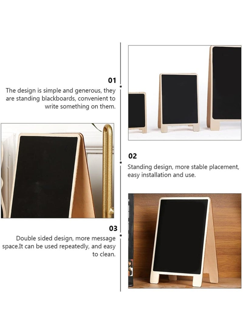 Generic - Mini Chalkboard Signs with Stand, 3 Pack Message Board Chalkboard Signs with Support for Table Decorations, Restaurant Food Display, Wedding, Banquet, Coffee Shop (7 X 6 Inches) - Image 1
