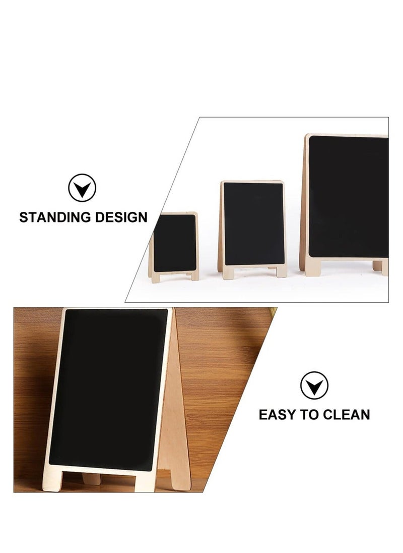 Generic - Mini Chalkboard Signs with Stand, 3 Pack Message Board Chalkboard Signs with Support for Table Decorations, Restaurant Food Display, Wedding, Banquet, Coffee Shop (7 X 6 Inches) - Image 1