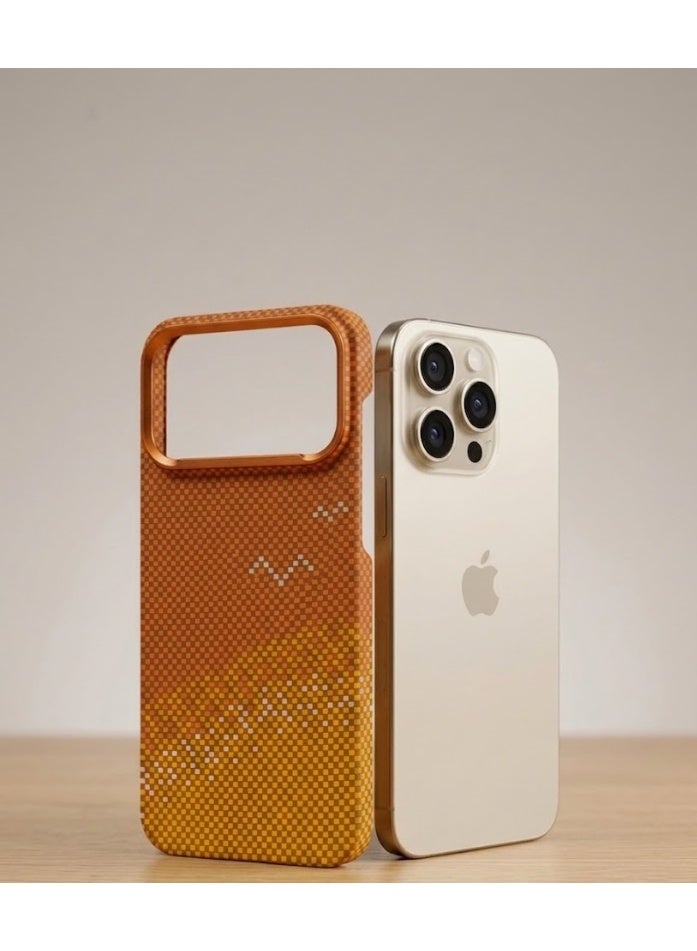 جراب iPhone 17 Pro Max بتصميم كيفلر، جراب Magsafe فائق النحافة من ألياف الكربون، غطاء حماية متين للغاية من ألياف الأراميد ذات الجودة العسكرية - Image 1